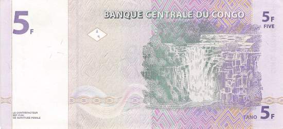 Kongo p.87A 5  Francs HDM 1997